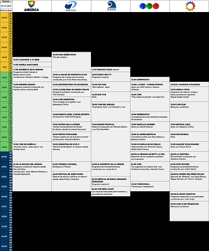 programacion 6 enero 2001