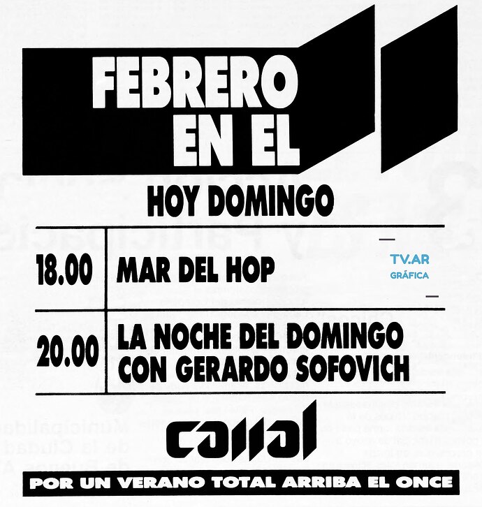 Febrero en el 11 - Publicidad Grafica (1989)