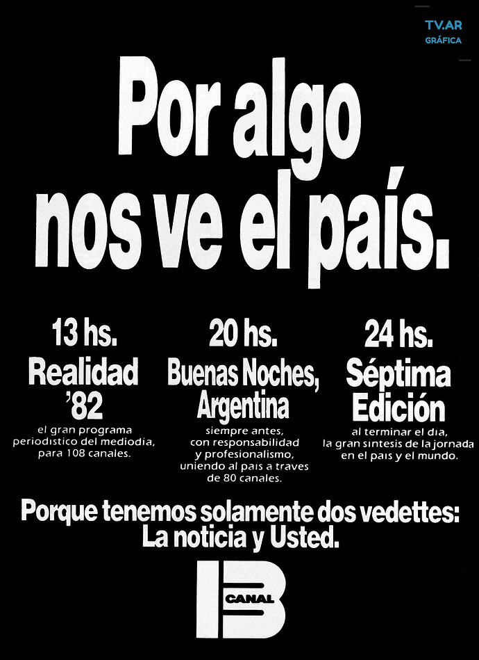 Por Algo, Nos ve el Pais - Publicidad Grafica (1982)