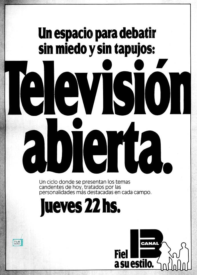 Television Abierta - Publicidad Grafica (1984)