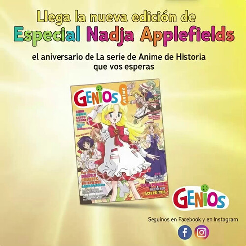Publicidad Especial Nadja Applefields para la Revista Genios