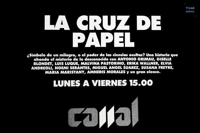 La Cruz de Papel - Publicidad Grafica (1986)