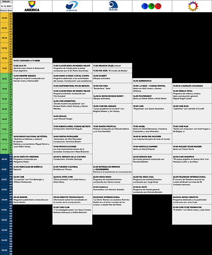 programacion 16 de diciembre 2000