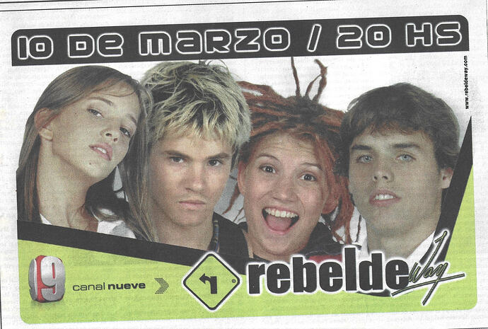 Rebelde Way 2da Temporada - Publicidad Grafica (2003)