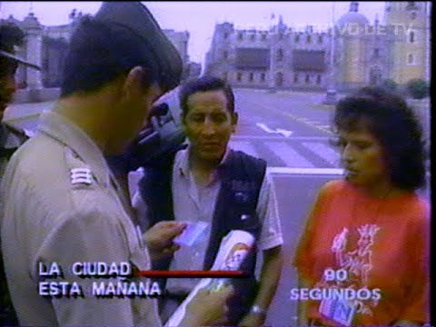 Al día siguiente del Autogolpe -  90 Segundos ( canal 2 ) y Tele Diario ( Cana 7 )